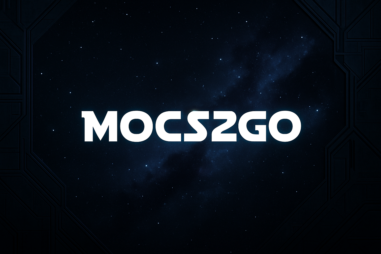 High resolution dark Star Wars themed background with MOCs2GO text
